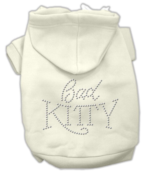 Bad Kitty Rhinestud Hoodie Cream XXL