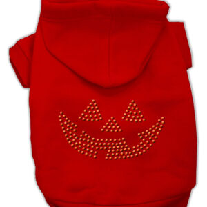 Jack O' Lantern Rhinestone Hoodies Red L