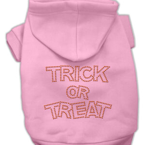 Trick or Treat Rhinestone Hoodies Pink M