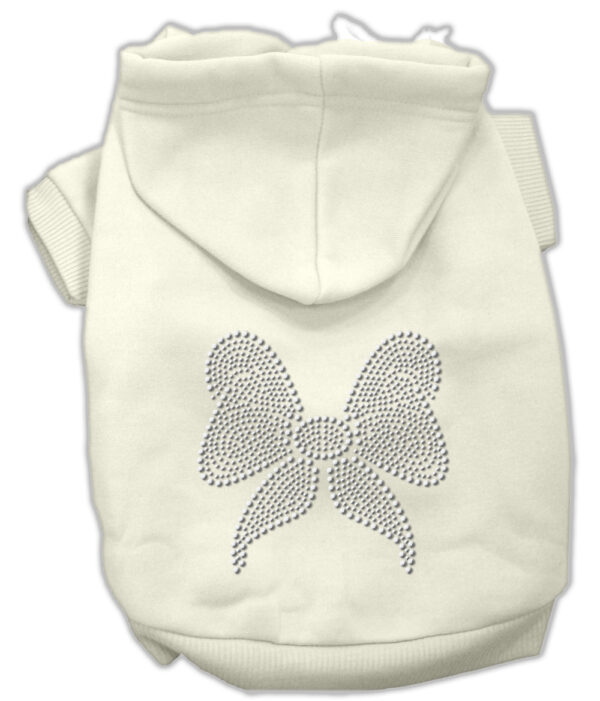 54-15-XXLCR.jpg Rhinestone Bow Hoodies Cream XXL