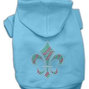 Holiday Fleur de lis Hoodies Baby Blue S