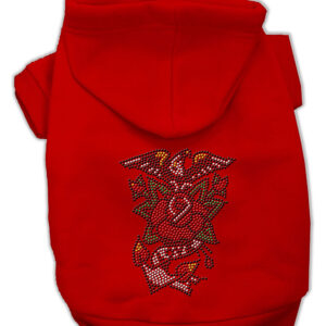 Eagle Rose Nailhead Hoodies Red L