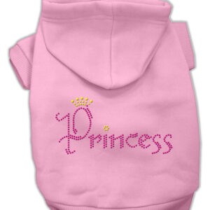 Princess Rhinestone Hoodies Pink XXL