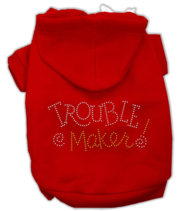 54-80-SMRD.jpg Trouble Maker Rhinestone Hoodies Red S