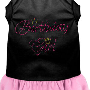 Birthday Girl Rhinestone Dresses Black with Light Pink Med