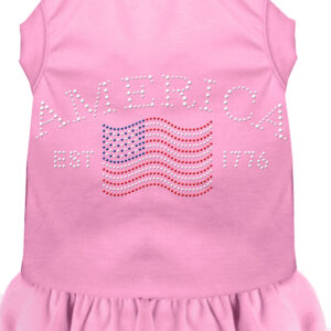 Classic America Rhinestone Dress Light Pink 4X