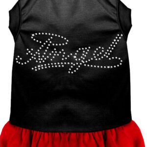 Rhinestone Angel Dress Black with Red Sm
