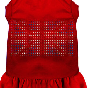 Rhinestone British Flag Dress Red XXL