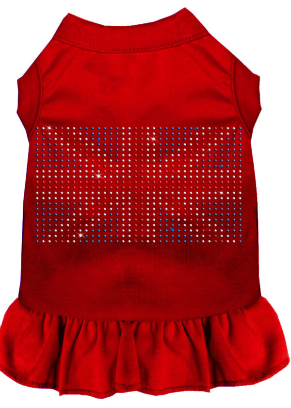 57-10-XXLRD.jpg Rhinestone British Flag Dress Red XXL
