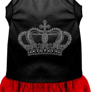 Rhinestone Crown Dress Black with Red XXL