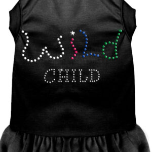 Rhinestone Wild Child Dress Black Sm