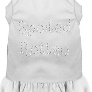 Spoiled Rotten Rhinestone Dress White XXXL