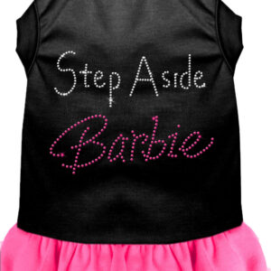 Step Aside Barbie Rhinestone Dress Bright Pink XL