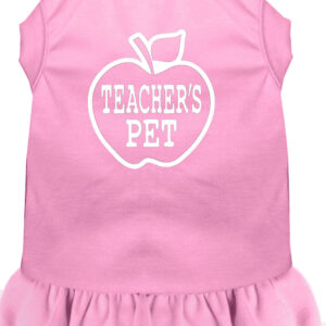 Teachers Pet Screen Print Dress Light Pink Med