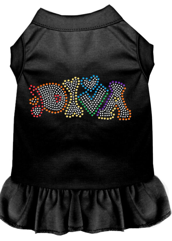 57-64-4XBK.jpg Technicolor Diva Rhinestone Pet Dress Black 4X
