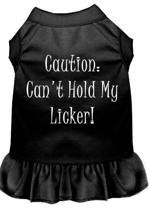 58-03-XXLBK.jpg Can't Hold My Licker Screen Print Dress Black XXL