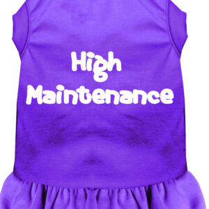 High Maintenance Screen Print Dress Purple XXXL