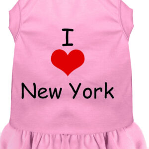 I Heart New York Screen Print Dress Light Pink 4X (22)