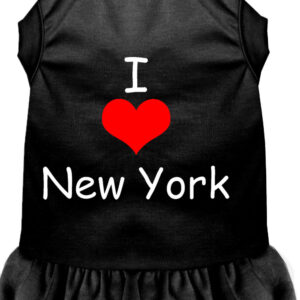 I Heart New York Screen Print Dress Black XL