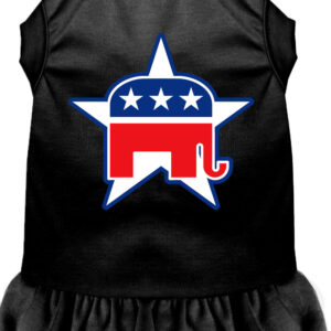 Republican Screen Print Dress Black 4X (22)