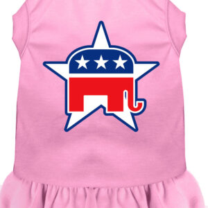 Republican Screen Print Dress Light Pink XL