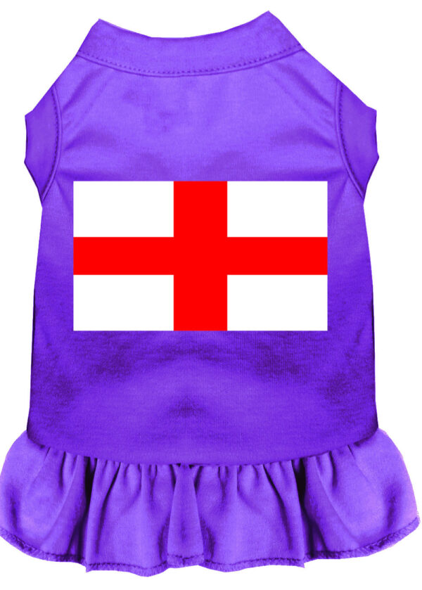 St Georges Cross Screen Print Dress Purple Lg