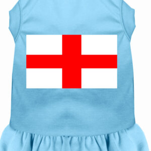 St Georges Cross Screen Print Dress Baby Blue XXL