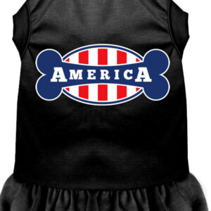 Bonely in America Screen Print Dress Black XXXL