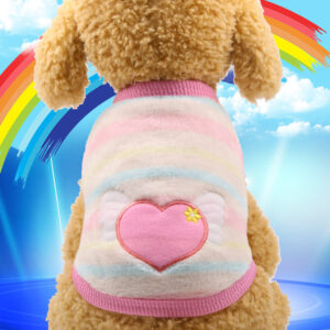 Color: Love angel, Size: XXL - Flannel warm pet clothes