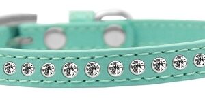 Clear Crystal Size 16 Aqua Puppy Collar