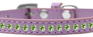 Lime Green Crystal Size 8 Lavender Puppy Collar