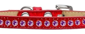 Purple Crystal Size 14 Red Puppy Ice Cream Collar