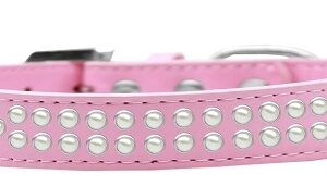 Two Row Pearl Size 16 Light Pink Dog Collar