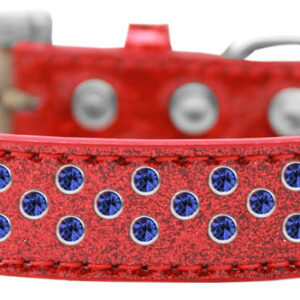 Sprinkles Ice Cream Dog Collar Blue Crystals Size 14 Red