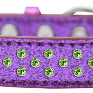Sprinkles Ice Cream Dog Collar Lime Green Crystals Size 12 Purple