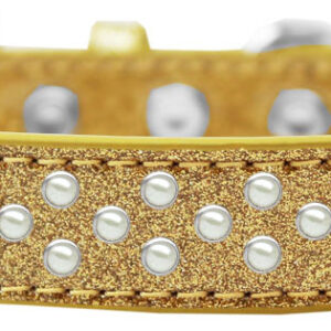 Sprinkles Ice Cream Dog Collar Pearls Size 16 Gold
