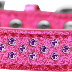 Sprinkles Ice Cream Dog Collar Purple Crystals Size 12 Pink