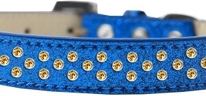 Sprinkles Ice Cream Dog Collar Yellow Crystals Size 16 Blue