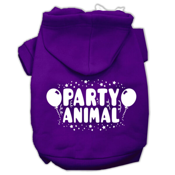62-121-XXLPR.jpg Party Animal Screen Print Pet Hoodies Purple Size XXL