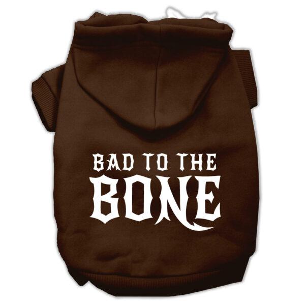 62-128-XSBR.jpg Bad to the Bone Dog Pet Hoodies Brown Size XS