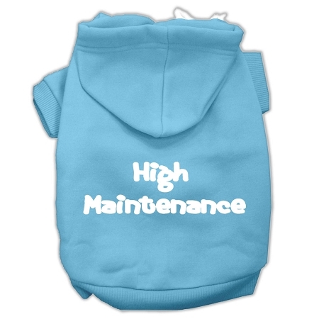High Maintenance Screen Print Pet Hoodies Baby Blue XL