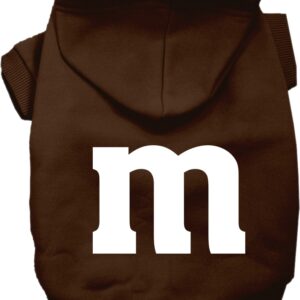 The M Costume Screen Print Dog Hoodie Brown Size SM