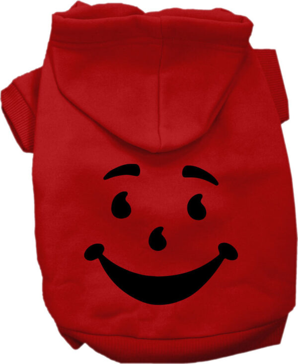 Happy Drink Man Costume Screen Print Dog Hoodie Red Size 6X