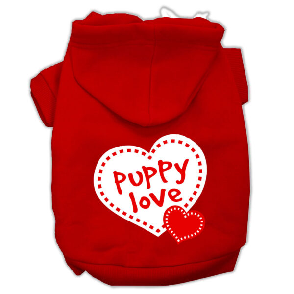 62-59-XLRD.jpg Puppy Love Screen Print Pet Hoodies Red Size XL