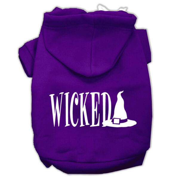 Wicked Screen Print Pet Hoodies Purple Size S