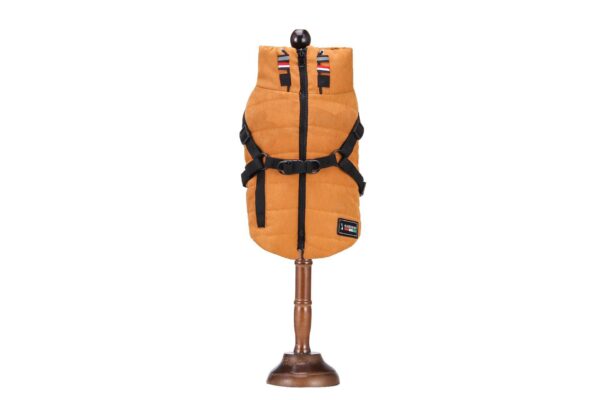 Color: Khaki, Size: L - Autumn and winter Teddy Bichon small dog chest back vest
