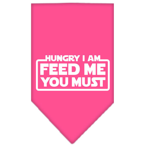 66-120-LGBPK.jpg Hungry I Am Screen Print Bandana Bright Pink Large