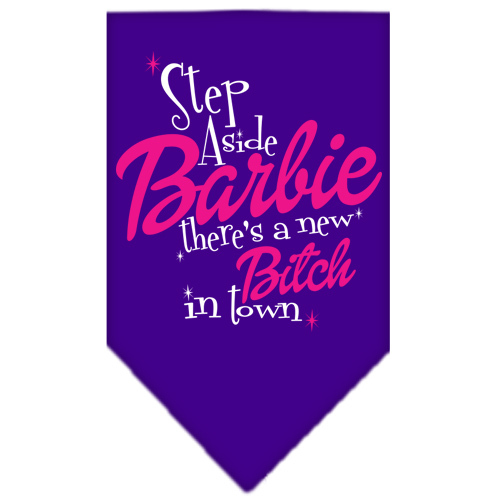 66-140-SMPR.jpg New Bitch in Town Screen Print Bandana Purple Small