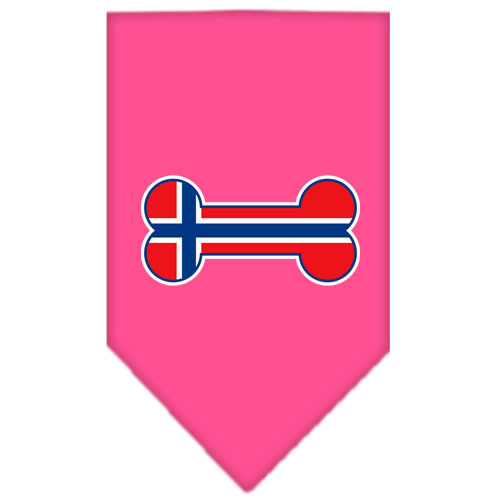 Bone Flag Norway Screen Print Bandana Bright Pink Small