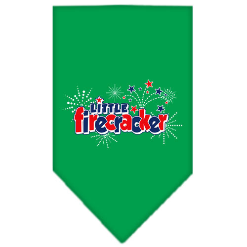 66-47-SMEG.jpg Little Firecracker Screen Print Bandana Emerald Green Small